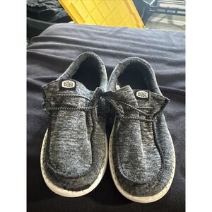 Hey Dude Wally Youth Sox Skater Black‎ Heathered Shoes - Youth Size 3